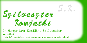 szilveszter komjathi business card